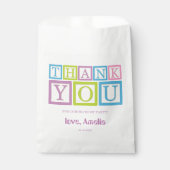 Cute Thank You Building Blocks Party フェイバーバッグ (正面)