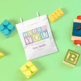 Cute Thank You Building Blocks Party フェイバーバッグ