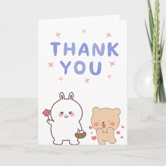 Cute thank you Card カード (正面)