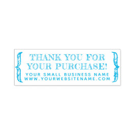 Cute Thank You Purchase Small Business セルフインキングスタンプ