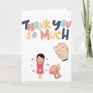 Cute thank you so much Card カード