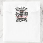 Cute thank you sticker perfect for small business  ラウンドシール (バッグ)