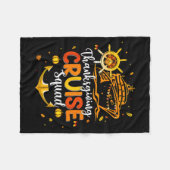 Cute Thanksgiving Cruise Squad Matching Family Vac フリースブランケット (正面(横))