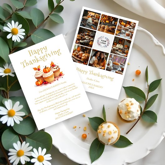 Cute Thanksgiving Cupcakes Collage 8 Photos  シーズンカード