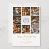 Cute Thanksgiving Cupcakes Collage 8 Photos  シーズンカード (裏面)