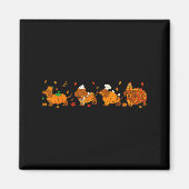 Cute Thanksgiving Dachshund Dogs Fall Gobble Prepp マグネット (正面)