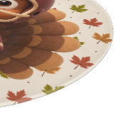 Cute Thanksgiving day football turkey カッティングボード (角)