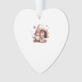 Cute Thanksgiving Gnome with Turkey Illustration C オーナメント (正面)