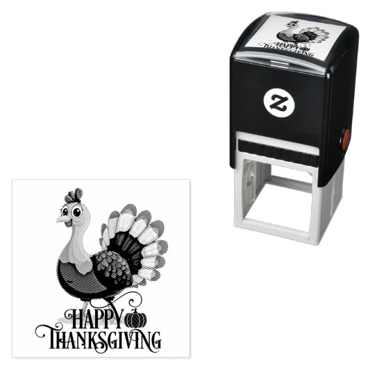 Cute Thanksgiving Turkey セルフインキングスタンプ (インサイチュ)