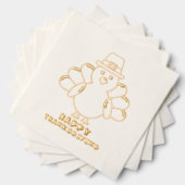 Cute Thanksgiving Turkey  箔ナプキン (インサイチュ (積み重ね))