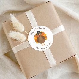 Cute Thanksgiving Turkey | Fall Envelope Seal ラウンドシール