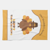 Cute Thanksgiving Turkey Holiday Cooking Gift キッチンタオル (横)