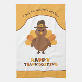 Cute Thanksgiving Turkey Holiday Cooking Gift キッチンタオル