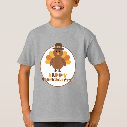 Cute Thanksgiving Turkey Holiday  Tシャツ (正面)