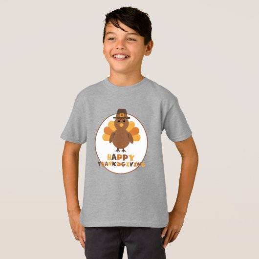 Cute Thanksgiving Turkey Holiday  Tシャツ (正面フル)