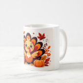 Cute Thanksgiving Turkey Mug | Autumn Coffee Cup コーヒーマグカップ (正面右)