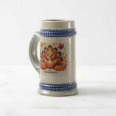 Cute Thanksgiving turkey mug Rim ビールジョッキ (正面左)