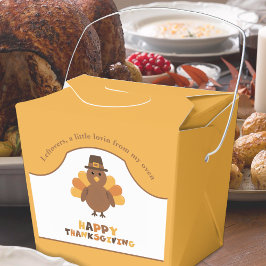 Cute Thanksgiving Turkey Yellow Leftovers Take Out フェイバーボックス