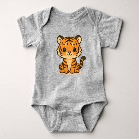 Cute Tiger Baby Bodysuit ベビーボディスーツ (正面)