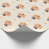 Cute Tiger Barista ラッピングペーパー (角)