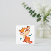 Cute Tiger Be Cool Cartoon スクエア名刺 (スタンド正面)