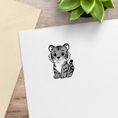 Cute Tiger Cub 1x1 ラバースタンプ