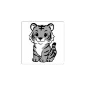 Cute Tiger Cub 1x1 ラバースタンプ (インプリント)
