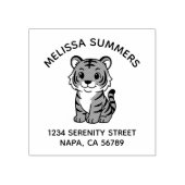 Cute Tiger Cub Arch Address ラバースタンプ (インプリント)