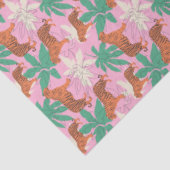 Cute Tiger Pattern Vibrant Pink and Orange Jungle 薄葉紙 (詳細)