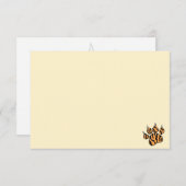 Cute Tiger Paw Print Custom Blank ノートカード (正面/裏面)