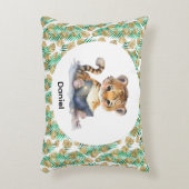 Cute Tiger Reading a Book アクセントクッション (正面(垂直))