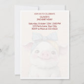 Cute Tiger with Bandana Kids Birthday Invitation 招待状 (裏面)