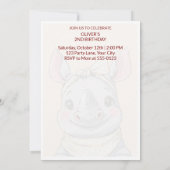Cute Tiger with Bandana Kids Birthday Invitation 招待状 (裏面)