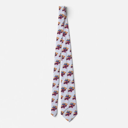 Cute tiled blueberry tie pattern  ネクタイ (裏面)