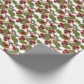 Cute tiled cherry baby shower  ラッピングペーパー (角)