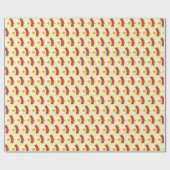 Cute tiled eggs bacon pattern ラッピングペーパー (フラット)