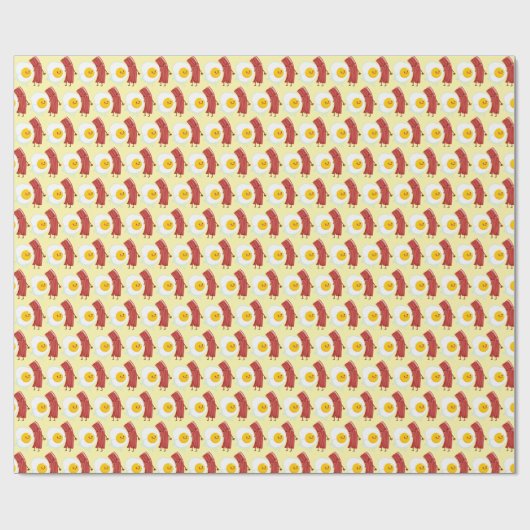 Cute tiled eggs bacon pattern ラッピングペーパー (フラット)