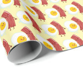 Cute tiled eggs bacon pattern ラッピングペーパー (ロールコーナー)