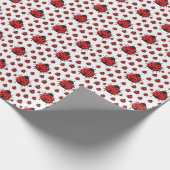 Cute tiled ladybug pattern ラッピングペーパー (角)