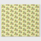 Cute tiled lemon tea pattern  ラッピングペーパー (フラット)