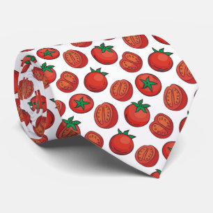 cute tiled sliced tomato pattern ネクタイ
