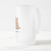 Cute tired capybara フロストグラスビールジョッキ (正面右)