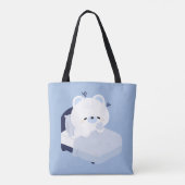 Cute Tired Polar Bear トートバッグ (裏面)