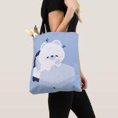 Cute Tired Polar Bear トートバッグ (クローズアップ)