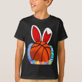 Cute To Basketball Easter Egg Bunny Tシャツ (正面)