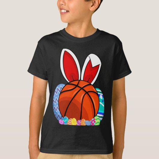 Cute To Basketball Easter Egg Bunny Tシャツ (正面)