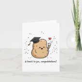Cute Toast Graduation Congratulations Pun カード (正面)