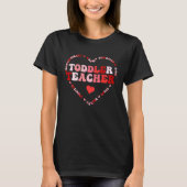 Cute Toddler Teacher Assistant Valentines Day Hear Tシャツ (正面)