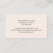 Cute Toile Teddy Bear Daycare 名刺 (裏面)