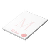 Cute Tomato Custom Name Initial  ノートパッド (回転)
